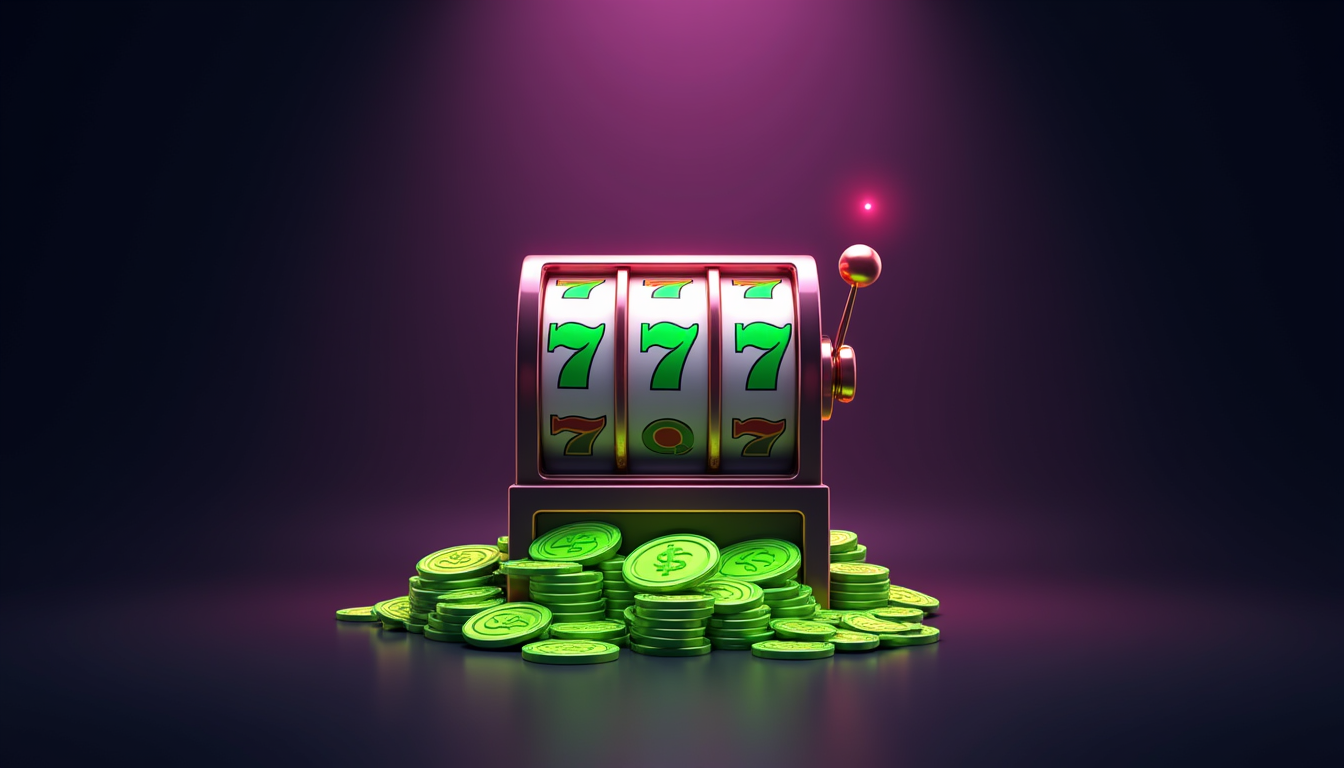 Slot game interface showing reels and winning combinations